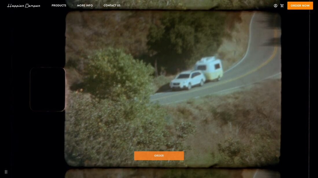 Happier Camper homepage screenshot