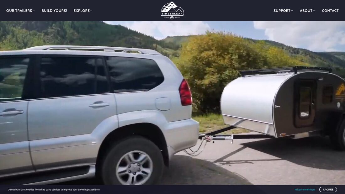 Timberleaf Trailers landing page